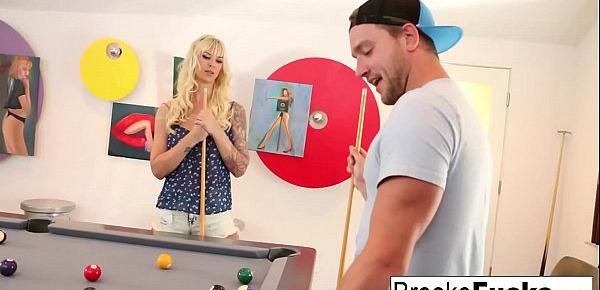  Brooke plays sexy billiards with Vans balls